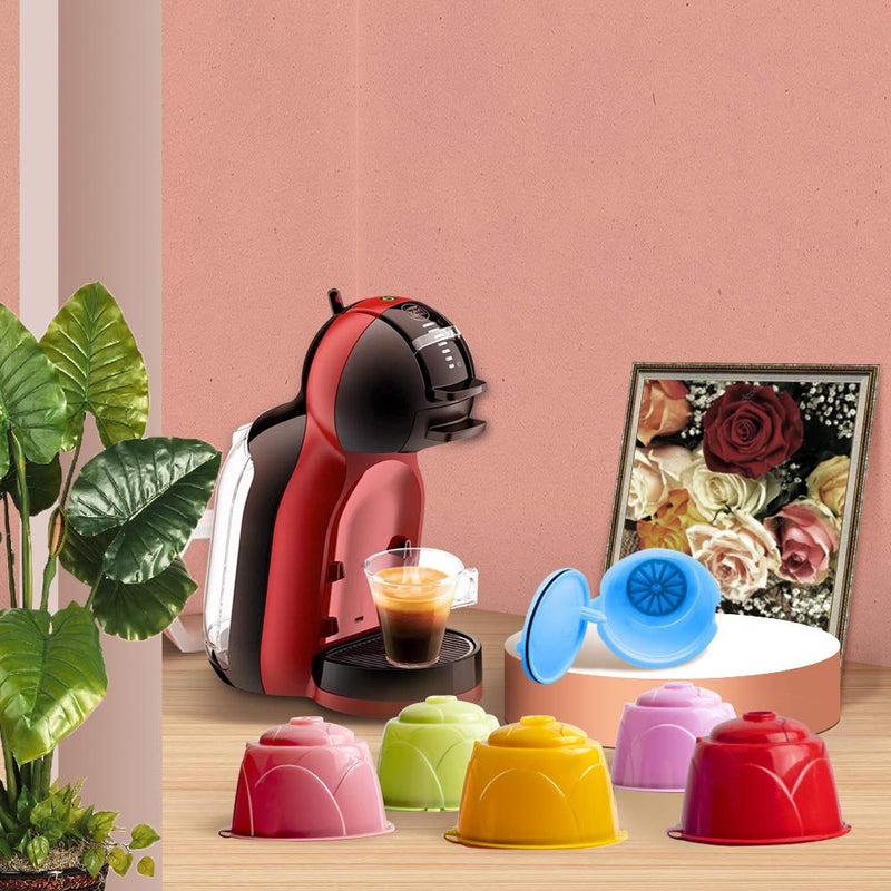 9pcs/pack Refillable Dolce Gusto coffee Capsules Reusable Coffee Pods for Dolce Gusto Reusable filters Dolce Gusto Capsules with coffee Reusbale spoon and brush