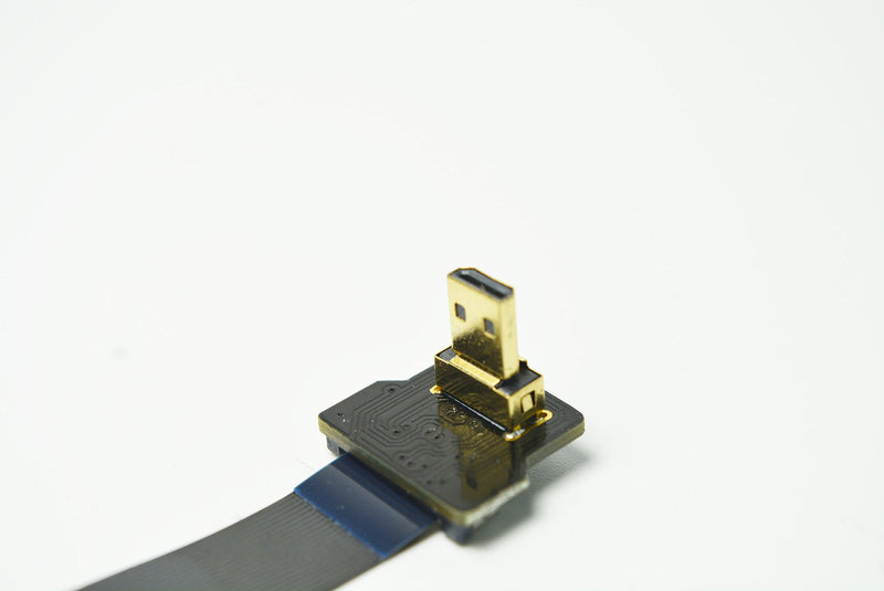 Short micro HDMI 90 degree FPV FFC Flat Slim Thin HDMI Cable Micro HDMI 90 degree to Standard HDMI Full HDMI Normal HDMI for Gopro Sony A7RII A7SII A9 A6500 A6300（REVERSE SOCKET OF A6000）Black 20CM