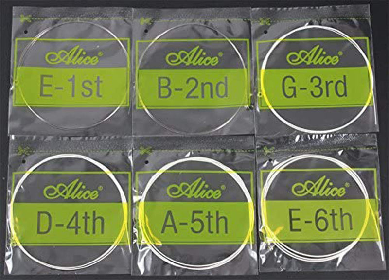 3 Packs Alice A306 Stainless Steel Silver Plated Copper Alloy Wound Acoustic Guitar String Extra Light 010-047