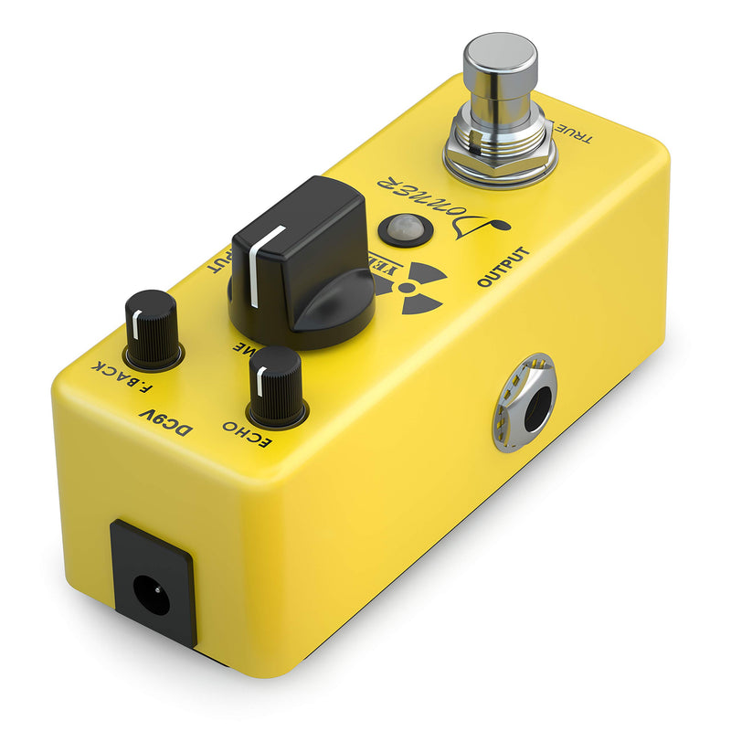 Donner Yellow Fall Delay Pedal, Delay Guitar Effects Pedals Mini Pedal Compact Size Pedal True Bypass