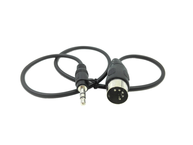 [AUSTRALIA] - SinLoon 5-Pin DIN-Male Cable, 5 Pin Din MIDI Plug to 3.5mm(1/8in) TRS Stereo Male Jack Stereo Audio Cable for Playing The Electronic Musical Instrument Signal Output (0.5m,3.5M-5 DIN M) 