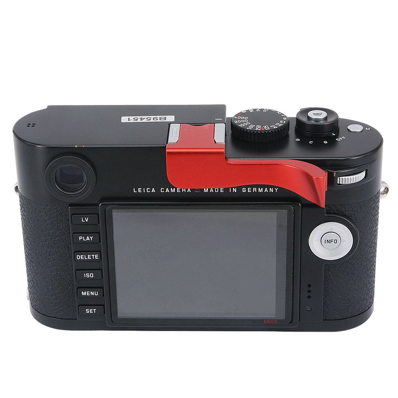 Haoge THB-M24R Metal Hot Shoe Thumb Up Rest Hand Grip for Leica M Typ240 M240, M-P Typ 240 M240P, M Typ262 M262, M-D Typ 262 Camera Red