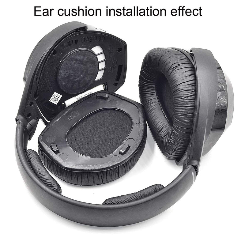 [AUSTRALIA] - defean RS165 175 185 195 Upgrade Quality Ear Pads Replacement Ear Cushion Foam Compatible with Sennheiser HDR RS165,RS175, RS185,RS195 RF Wireless Headphone,Added Thicknes(Wrinkle Artificial Leather) Wrinkle Artificial leather 