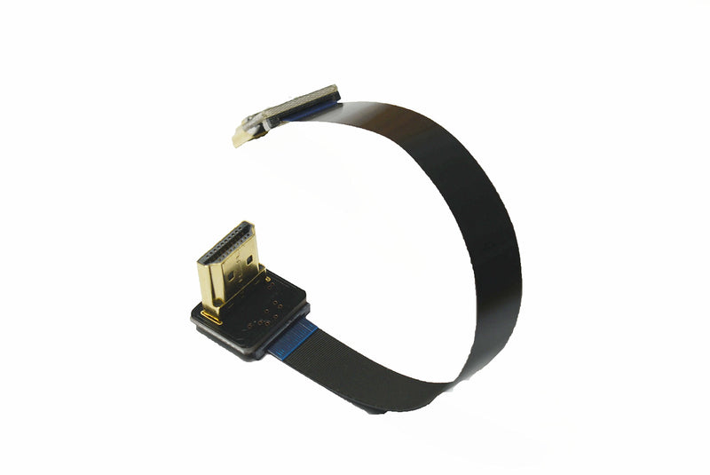 [AUSTRALIA] - Short Standard HDMI FPV HDMI Cable Standard HDMI Male to Standard HDMI Male 90 Degree for RED blackmagic BMCC Sony FS7 Canon C300 Black (10CM) 10CM A1-A2-BLACK-3.9" 