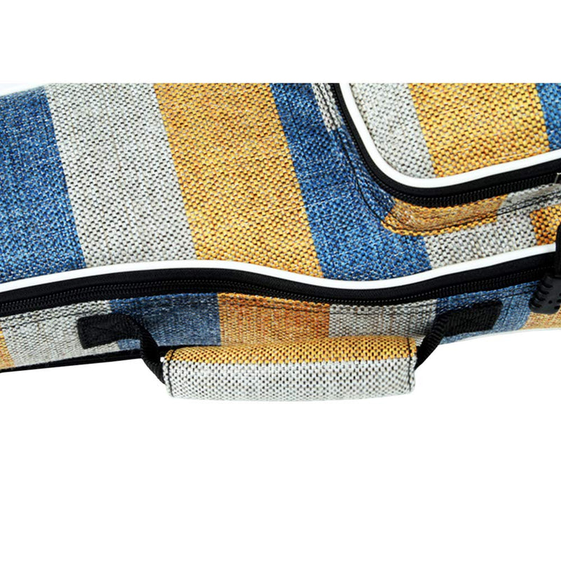 Glenmi Tricolor Stripes Ukulele Case Bag for Soprano Concert Tenor Ukulele 21'' 23'' 26'',0.5 Inch Thick Padded(Tenor-26 Inch)