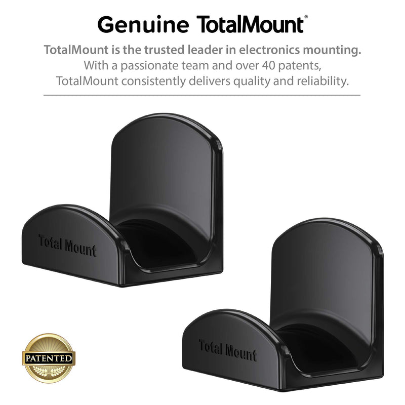 TotalMount for Headphones – Will Not Damage Your Wall With Screws or Permanent Adhesive (Premium Black – Two Pack) Premium Black – Two Pack