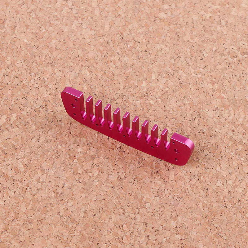 Alnicov Aluminum Alloy 10 Holes Comb Harmonica Part for Hohner Marine Band Crossover and Deluxe Rose Red
