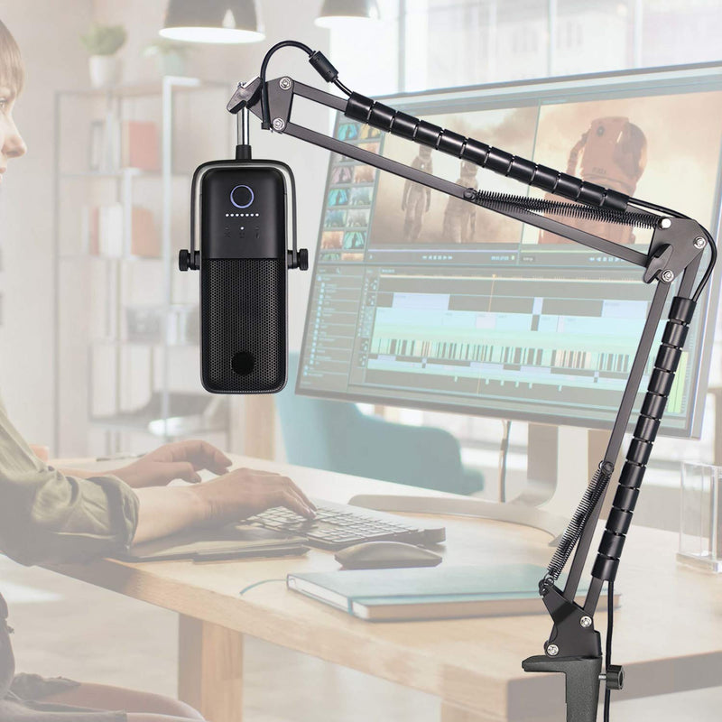 Mic Stand Used for Wave:3 Mic - Professional Adjustable Scissor Microphone Boom Arm Compatible with Elgato Wave:3 Microphone by YOUSHARES