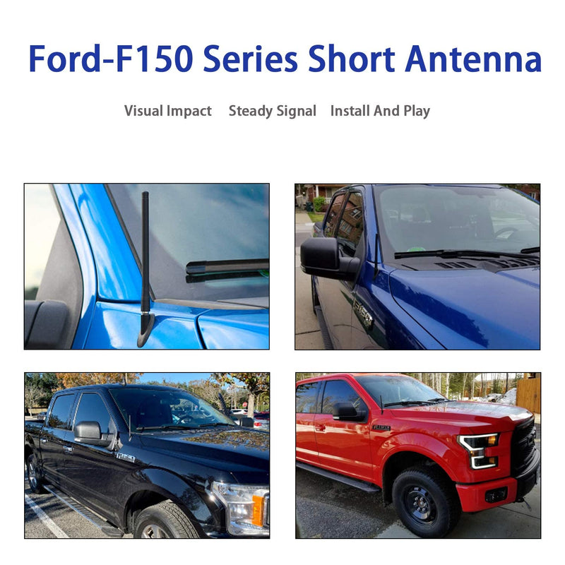 [AUSTRALIA] - Anina 4.7'' Car Short Antenna Mast for 2009-2018 Ford F150 Aluminium Alloy Truck Antenna for AM/FM Radio Reception Car Wash Proof 4.7 Inch 