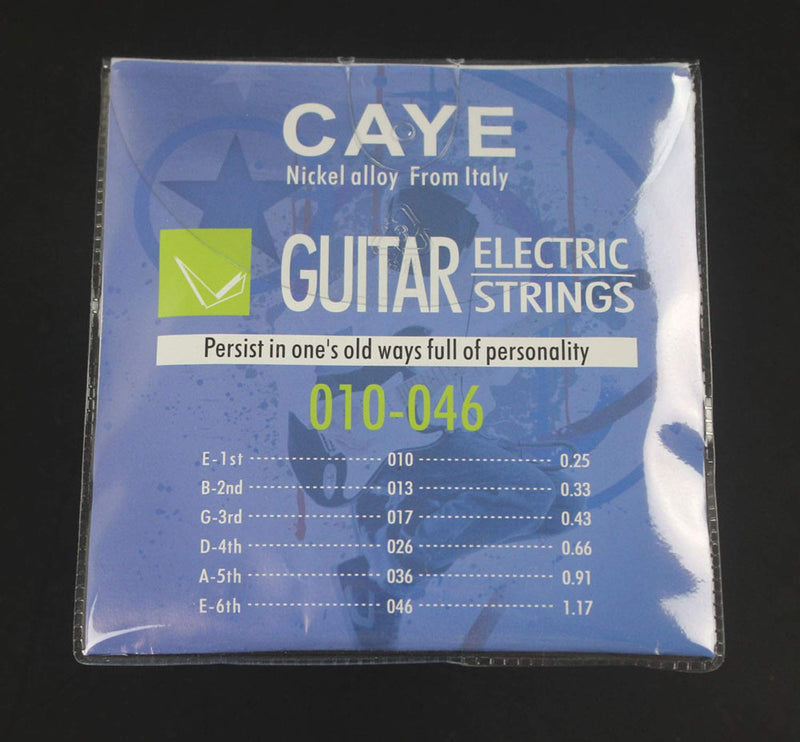 jiaoguo 10 Pack Caye EW7500 Nickel Plated Steel Electric Guitar Strings Light Tension 010-046