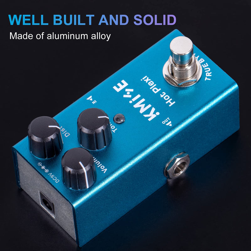 lotmusic Hot Plexi Electric Guitar Effects Pedal Mini Single Type DC 9V True Bypass Azure Blue