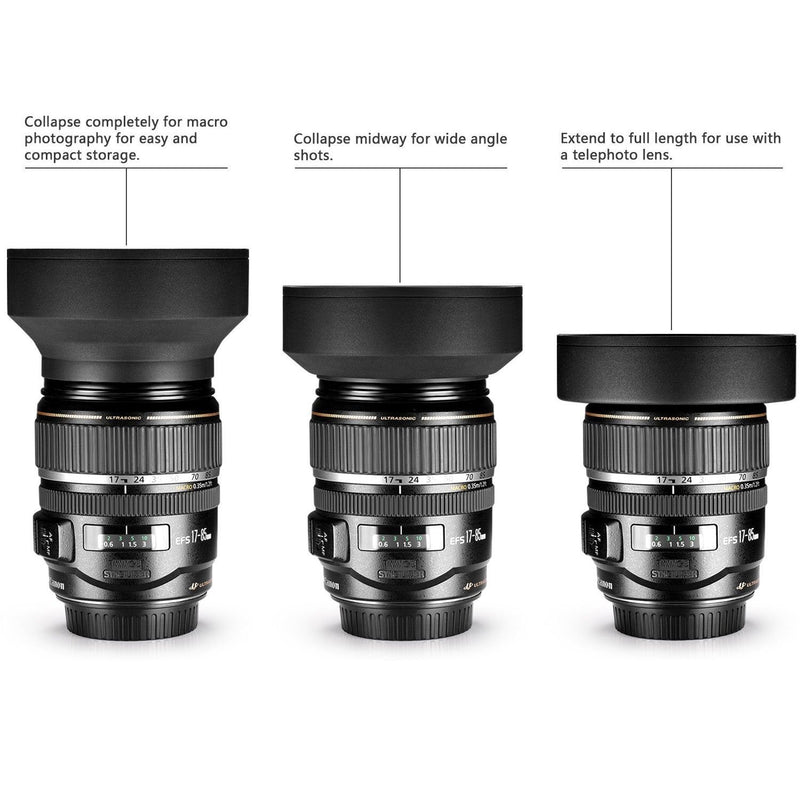 Ultra Deluxe Lens Kit for EOS M6 Mark II, EOS M50, EOS M50 Mark II, EOS M200 with 15-45mm Lens, Fuji X100V - Includes: 7pc 49mm Filter Set + 49mm Wide Angle and Telephoto Lens