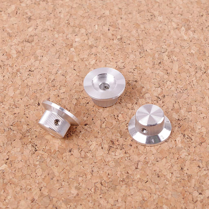 Alnicov 3Pcs Metal Guitar Control Knobs 6mm Diameter Tone Volume Knobs for Strat Stratocaster Electric Guitar