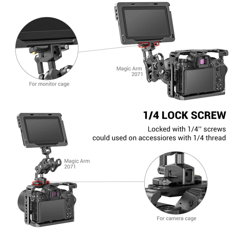 SMALLRIG Universal Low-Profile Quick Release NATO Rail Safety Rail 50mm/2inches Long with 1/4'' Screws for NATO Handle Camera Cage EVF Mount – BUN2468 50 mm