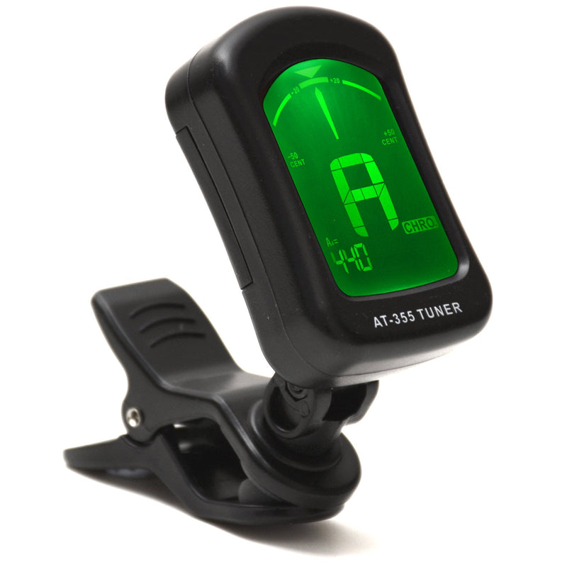 Elagon (AT-355) Lightweight Sturdy Clip-On Multi-Instrument Tuner. Multi Tuning Modes for Guitar, Bass, Ukulele, Violin, Viola. Chromatic Tuning For Other Instruments + Non-Standard Tunings. Fast and Accurate User-Friendly Tuner.