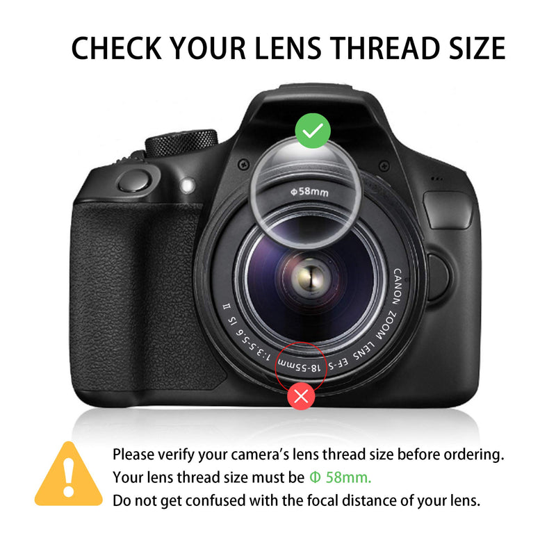[AUSTRALIA] - waka 58mm MC UV Filter - Ultra Slim 16 Layers Multi Coated Ultraviolet Protection Lens Filter for Canon Nikon Sony DSLR Camera Lens 