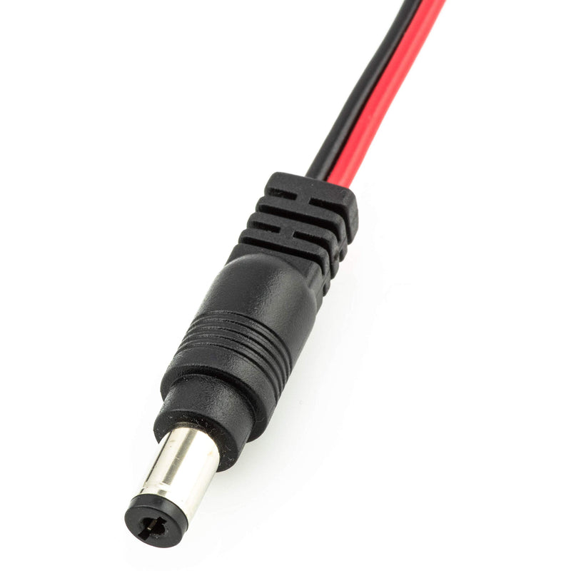 4-Pin Male Molex Connector to 12V DC 5.5mm x 2.1mm Plug 12" LED Power Cable