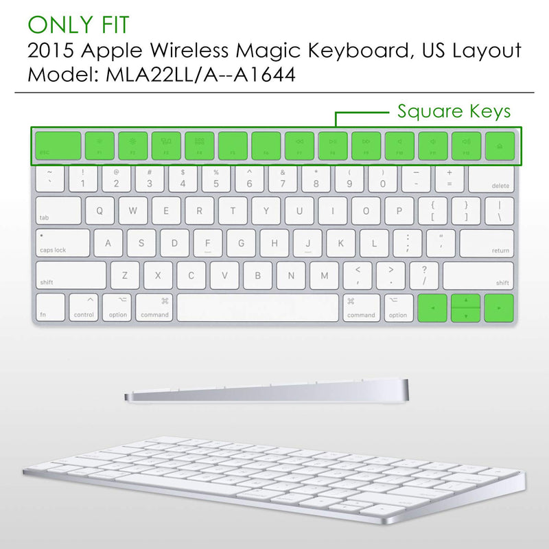 Allinside Black Cover for Apple Magic Keyboard (MLA22LL/A) with US Layout Magic Keyboard (MLA22LL/A A1644) 02 Black