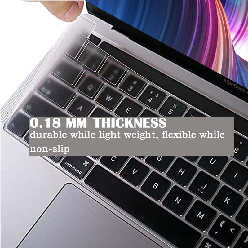 Ultra Thin Clear Keyboard Cover for MacBook Pro 13 Inch 2020-2023 M2 A2338 M1 A2289 A2251, for MacBook Pro 16 Inch 2020 2019 A2141, US Layout Keyboard Protector Skin with Touch Bar¡­ MacBook Pro 13 (M1/M2) 2020-2023 &Pro 16 2019 2020 TPU Ultra Thin