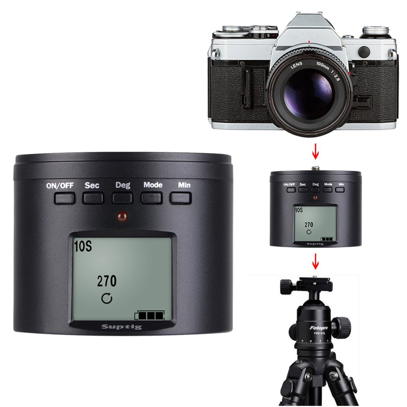 [AUSTRALIA] - Suptig Tripod Mount Camera Tripod Mount Electric 360 Degree Tripod Head Compatible for Gopro Hero 10 Hero 9 Hero 8 Hero 7 Hero 6 Hero 5 Hero 4 Gopro Max DJI osmo and iPhone Samrtphone Digital Cam 