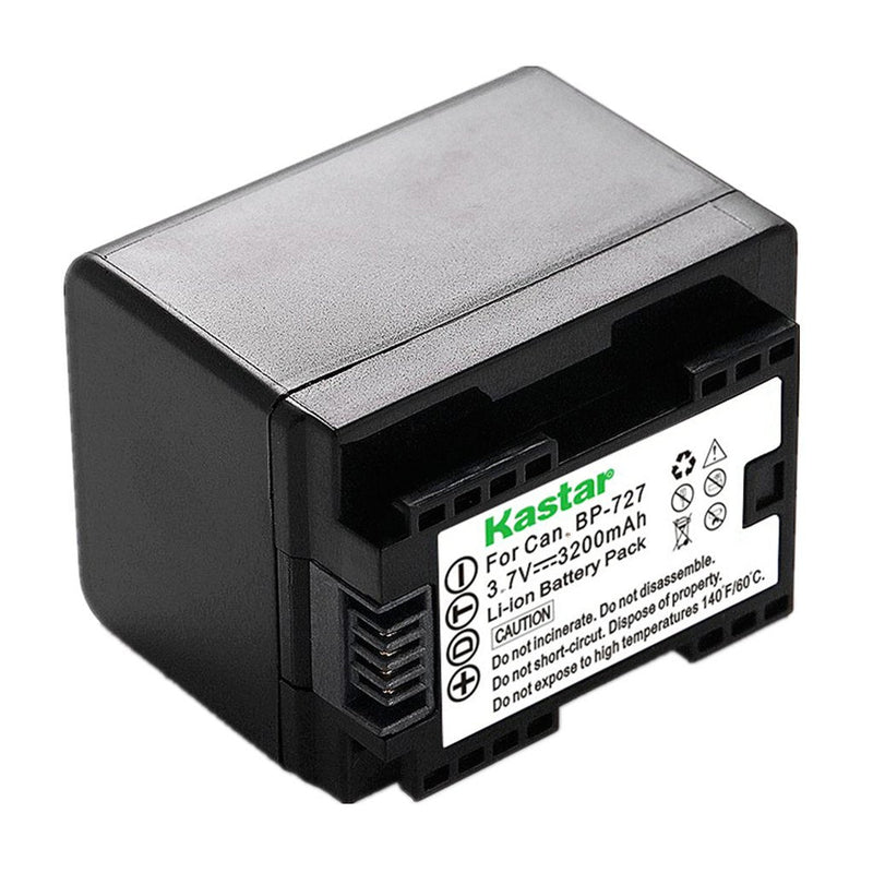 Kastar (Fully DECODED) Battery (2-Pack) for Canon BP-727 and VIXIA HF M50, HF M52, HF M500, HF R30, HF R32, HF R40, HF R42, HF R50, HF R52, HF R60, HF R62, HF R300, HF R400, HF R500, HF R600 Cameras