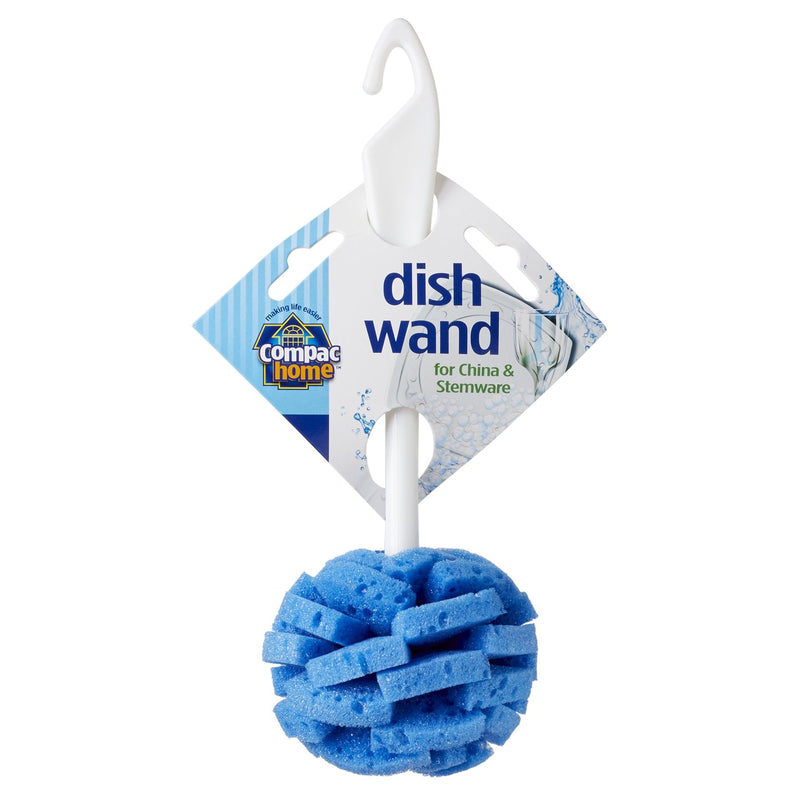 Compac’s Dish Wand China Scrubbing Sponge Cleans Your Dishes Glassware Like Magic Unique Round Ball Shape for 360 Degree Gentle Cleaning, 6 Count, (Pack of 6)