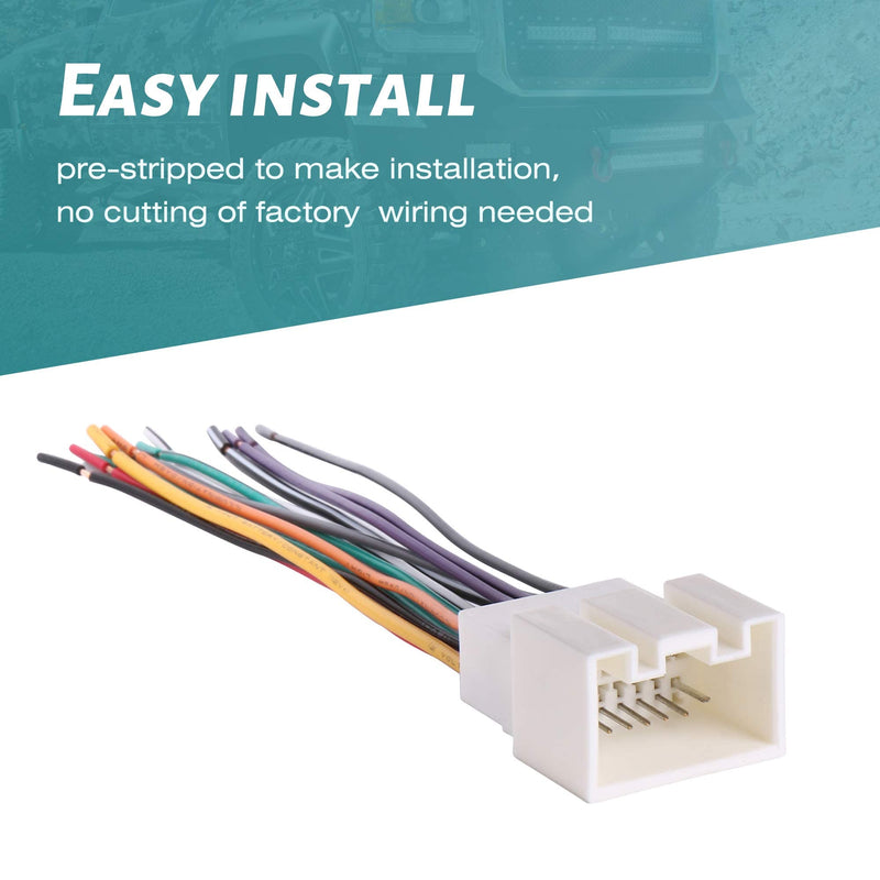 [AUSTRALIA] - BASIKER Fit for 1998-2009 Ford Vehicles Wiring Harness to Connect Aftermarket Stereo Radio Receiver… Fit for 1998 to 2009 Ford 
