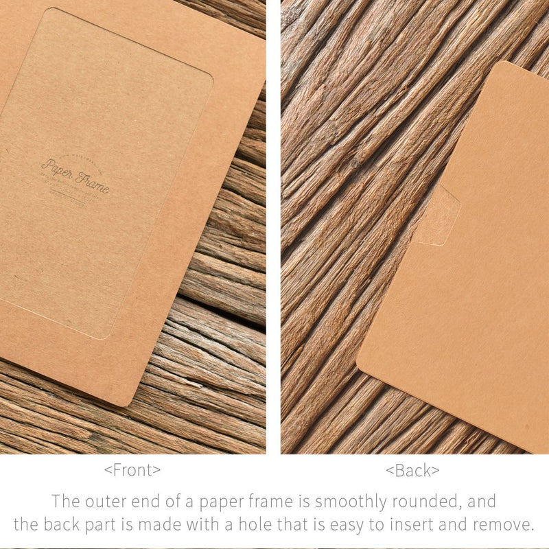 Monolike Paper Photo Frames 4x6 Inch Kraft 20 Pack - Fits 4"x6" Pictures 4x6 Kraft 20p