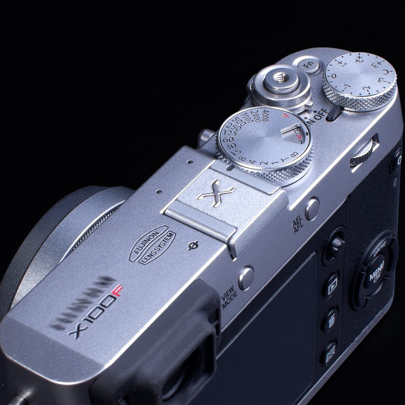 VKO Camera Hot Shoe Cover Protector Cap Compatible with Fujifilm X-S10 XH1 XPro3 XPro2 XT4 XT3 XT2 XT30 XT20 XE3 XE2S XT200 XT100 X100V X100F X100T Cameras(SSX) w/o button Silver Silver
