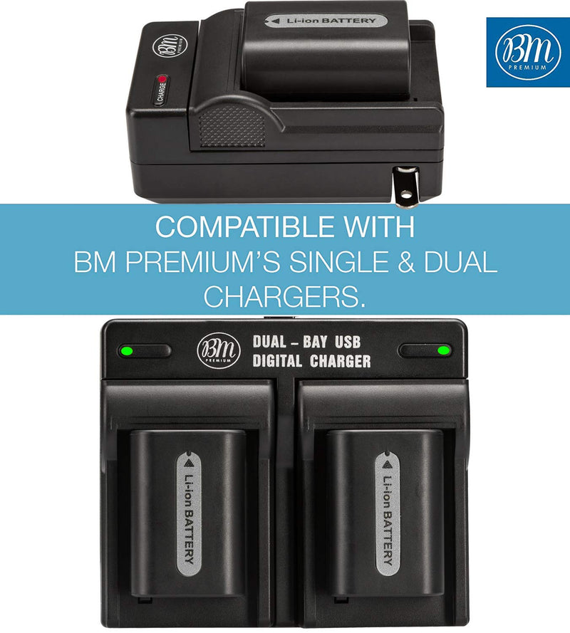 [AUSTRALIA] - BM Premium 2-Pack of NP-FH50 Batteries for Sony Alpha DSLR-A230 DSLR-A290 DSLR-A330 DSLR-A380 DSLR-A390 Digital SLR Camera 
