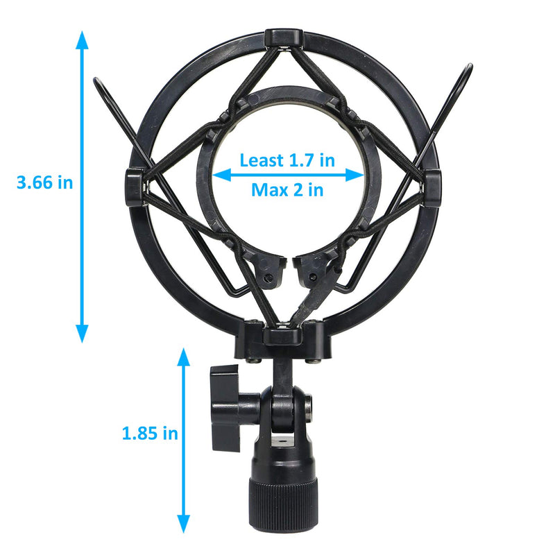 AT2020 Shock Mount - Microphone Shockmount Reduces Vibration Noise and Improve Recording Quality for Audio Technica AT2020 AT2020USB+ AT2035 ATR2500 Condenser Mic by YOUSHARES