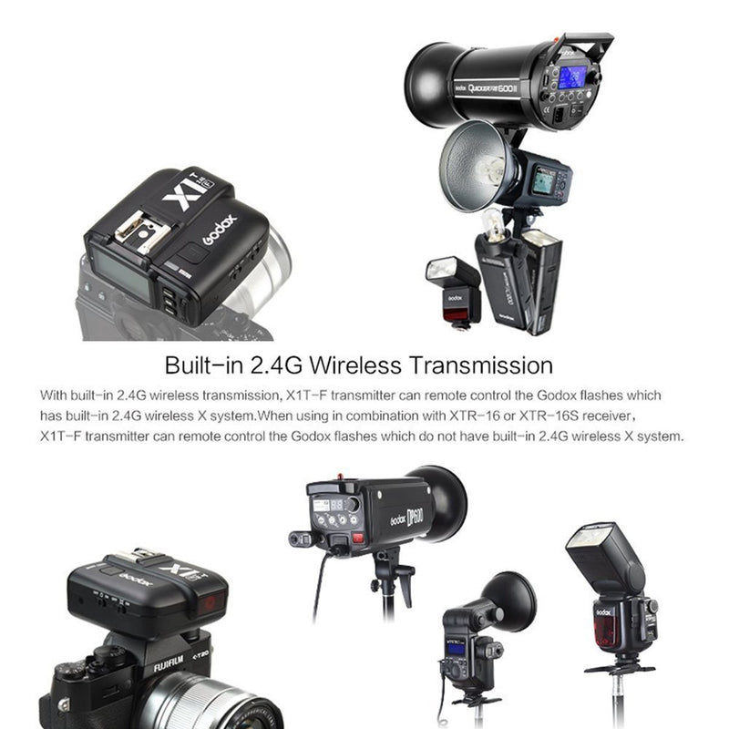 GODOX X1T-F TTL Strobe Trigger 1/8000s HSS 32 Channels 2.4G Wireless LCD Flash Trigger Transmitter for Fuji Fujifilm Cameras