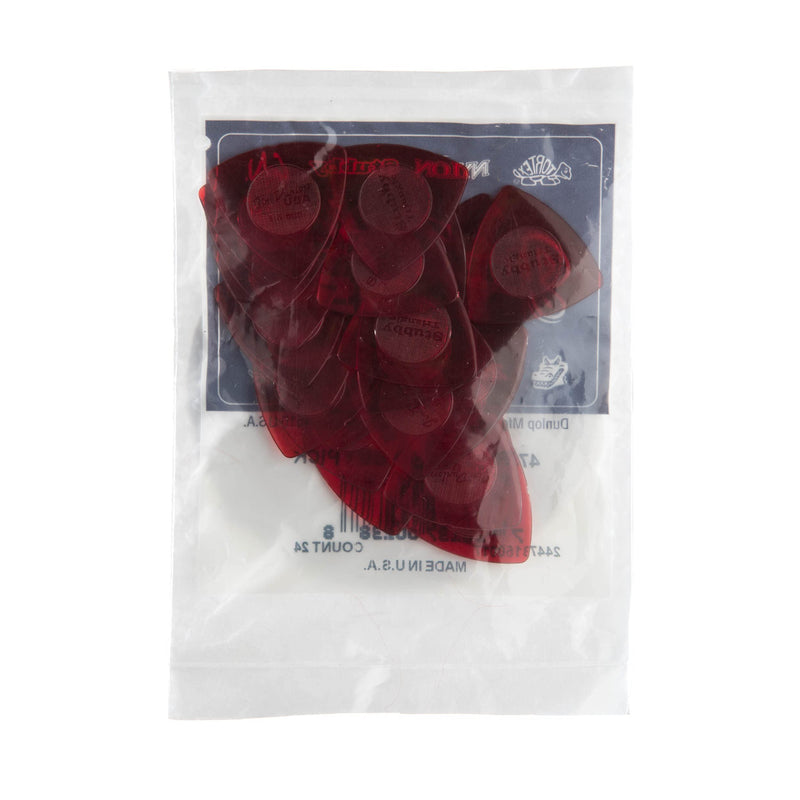 Dunlop 473R1.5 Tri Stubby®, Red, 1.5mm, 24/Bag Refill Bag 24 picks