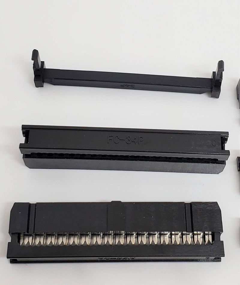 [AUSTRALIA] - Pc Accessories - Connectors Pro 25-Pack 2X17 34 Pins 2.54mm 0.1" Pitch Dual Row IDC Socket for Standard Flat Ribbon Cable, 34P FC Female Connector 