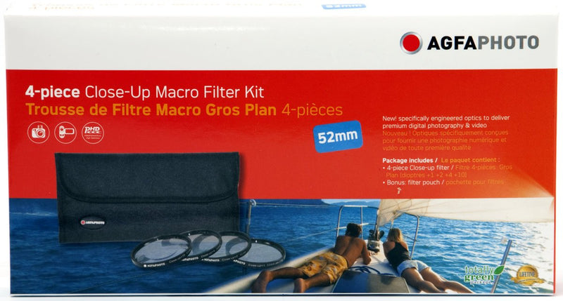 AGFA 4-Piece Close-Up Macro Multi Coated Filter Kit 52mm (+1+2+4+10) APCUF452 Multi Coated 52mm
