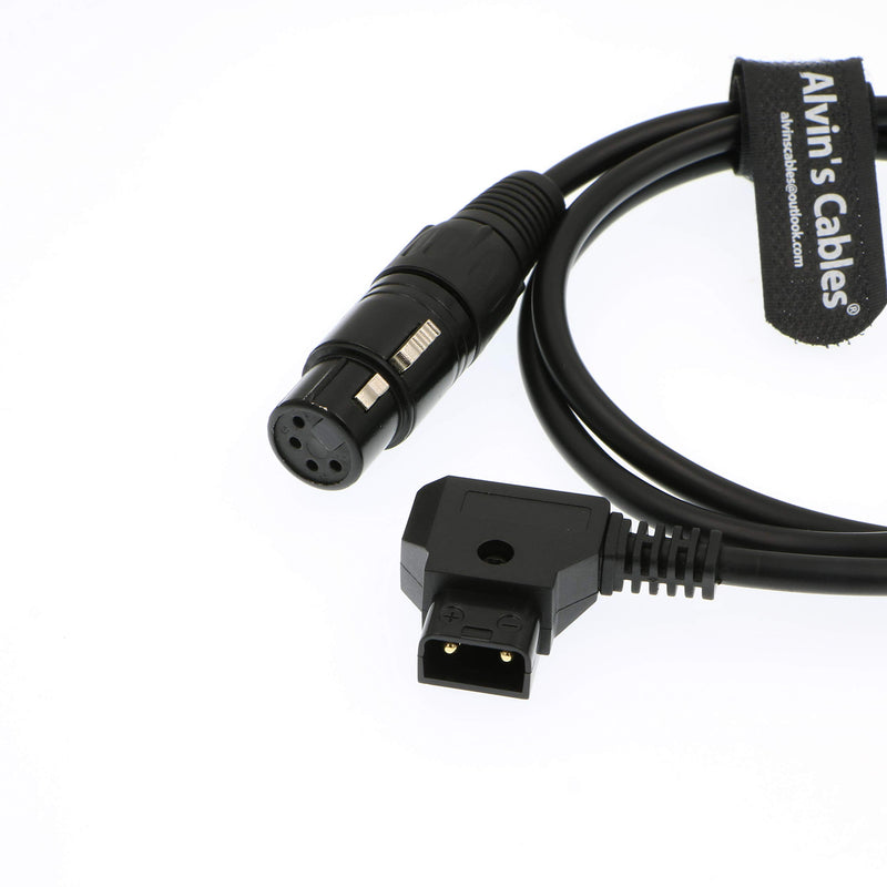 Alvin's Cables XLR 4 Pin Female to D Tap Power Cable for Practilite 602 DSLR Camcorder Sony F55 SXS Camera Straight Cable