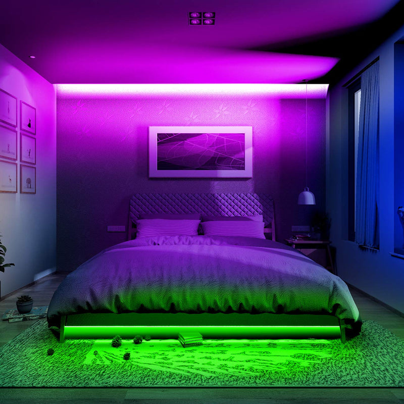 [AUSTRALIA] - Phopollo Led Lights 40ft RGB Color Changing 180 LEDs with Power Supply and Remote for Bedroom 