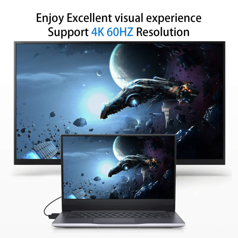 Duttek Micro HDMI to Standard HDMI Cable, Micro HDMI to HDMI Adapter Cable, Extreme Thin Down Angled Micro HDMI Male to HDMI Male Cable for 1080P, 4K, UltraHD, 3D, Ethernet (6 inch/ 15cm) Down Angled 15cm