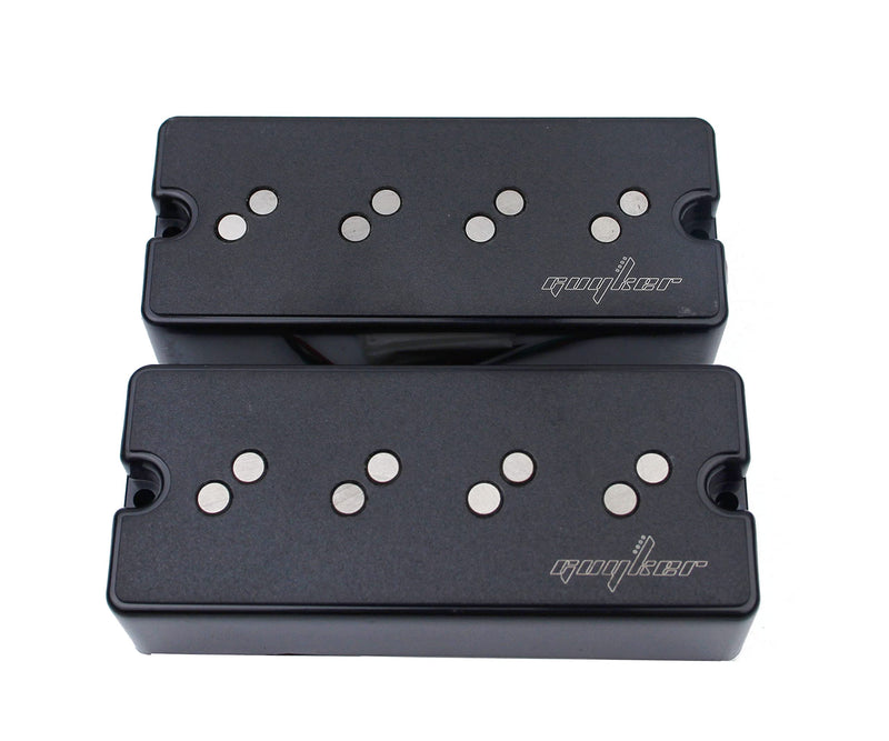 [AUSTRALIA] - Guyker Double Noise Reduction Pickups Split Coil Humbucking 4 String Bass Pickups Bridge + Neck Alnico Black, GK-DB4N 