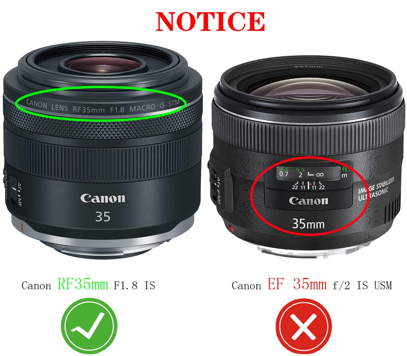 52mm Lens Cap Cover for Nikon AF-S DX NIKKOR 35mm f/1.8G,Compatible for Canon RF 35mm f/1.8 is,[2 Pack] HUIPUXIANG