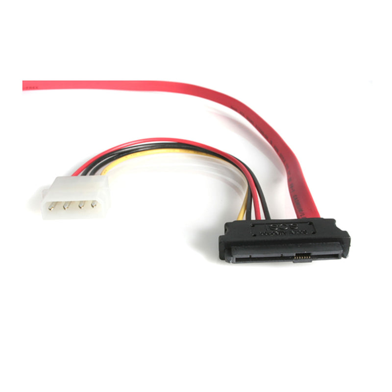 [AUSTRALIA] - StarTech.com 18in SAS 29 Pin to SATA Cable with LP4 Power - 18in SAS 29 pin to SATA Cable - 18in SFF 8482 to SATA (SAS729PW18), Red 