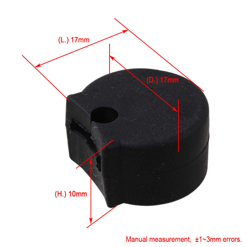 [AUSTRALIA] - Yibuy Black Soft Rubber Clarinet Thumb Rest Cushion Protector Pack of 5 