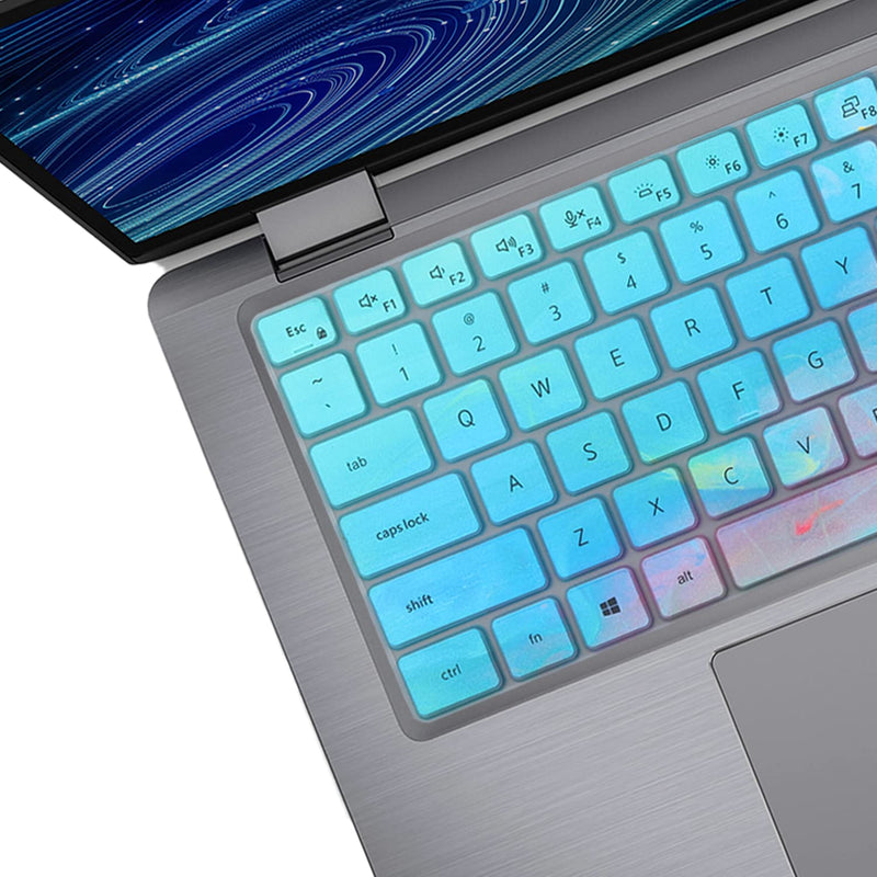 Keyboard Cover Skin for 13.3" Dell Latitude 5320 5330 7330 Notebook, Dell Latitude 5320 5330 7330 2-in-1 Keyboard Silicon Protective Skin Accessories -Colorful Colorful