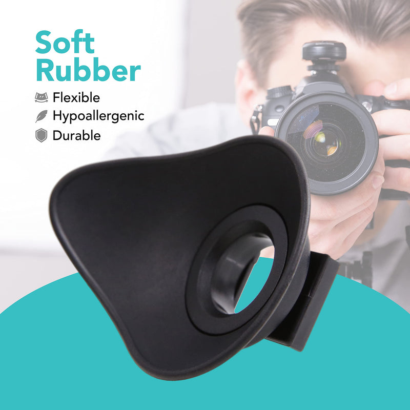 Foto&Tech Oval Soft Rubber EF Eyecup, Eye Cup Cover Eyepiece Viewfinder Compatible with Canon 6D Mark II 6D 5D Mark II 5D T7 T6 T5 T7i T6s T6i T5i T4i XSi SL2 SL1 80D 77D 70D 50D 40D 60Da