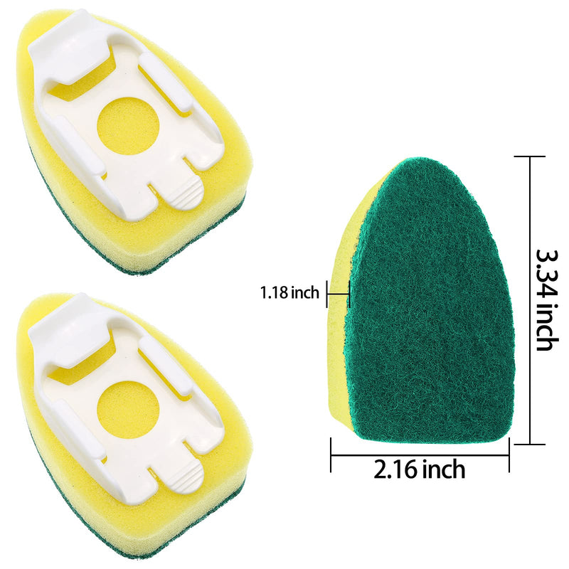 8 Pack Dish Wand Refills Sponge Heads Brush Replacement Sponge Refill Sponge Pads for Kitchen Room Cleaning Supplies