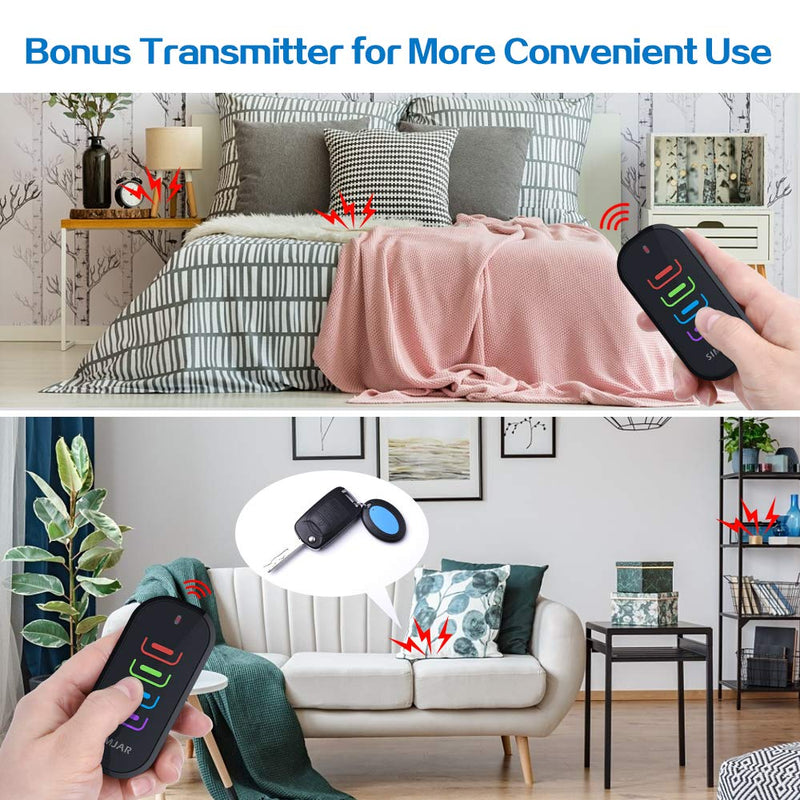 Key Finder with an Extra Transmitter & Up to 131ft Working Range in Open Space, Wireless Remote Control RF Key Finder Locator for Keys Wallet Phone Glasses Luggage Pet Tracker