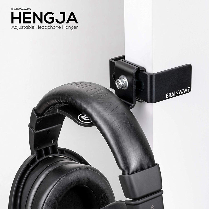 Brainwavz Hengja - The Desk Headphone Hanger Stand Mount, All Metal, Headset Holder