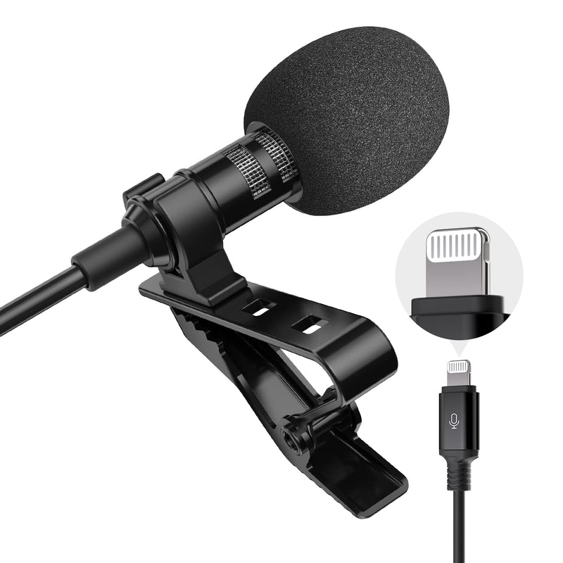 TTSTAR ISAIBELL Microphone Professional for iPhone Lavalier Lapel Omnidirectional Condenser Mic Audio Video Recording Easy Clip-on Lavalier for YouTube Interview Tiktok for iPad/iPod (MFi-Certified)