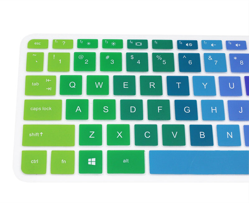 Silicone Keyboard Cover Skin Compatible for 14 inch HP Pavilion 14-ab 14-ac 14-ad 14-an, HP Stream 14-ax, HP ENVY 14-j0 Series, 14-ab010 14-ab166us 14-ac159nr 14-an010nr 14-an013nr 14-an080nr (Rainbow Rainbow