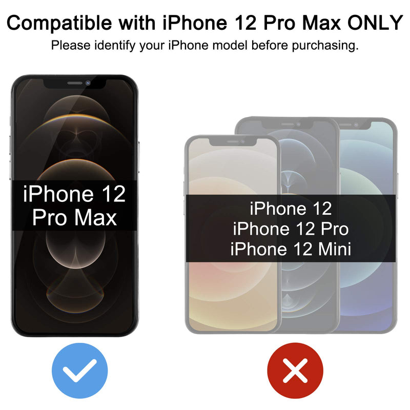 TECHO Unbreakable Screen Protector Compatible with iPhone 12 Pro Max (5X Impact Protection) (Edge to Edge Full Coverage) and Tempered Glass Camera Lens Protector Film (2 PACK) (6.7 inch)